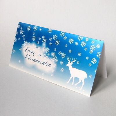 10 shimmering blue Christmas cards: Merry Christmas