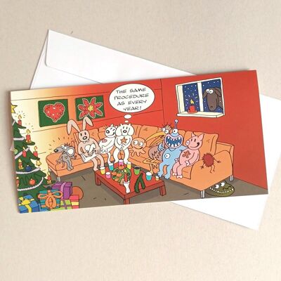 10 cartes de Noël avec enveloppes : La même procédure que chaque année