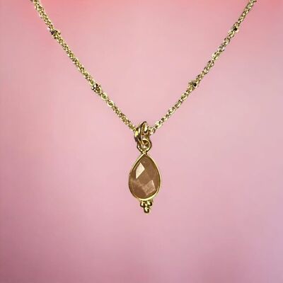 "GIADA" gold-plated fine Sunstone pendant