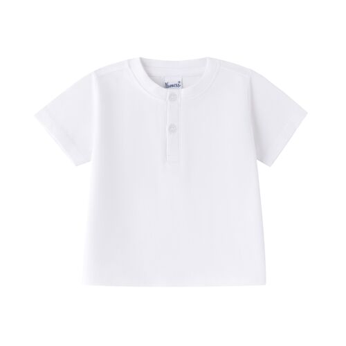 Camiseta bebé niño sigle jersey Blanco básica