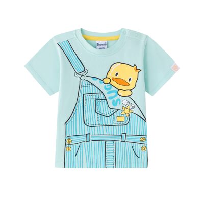 Single-Jersey-T-Shirt mit Ente für Babys