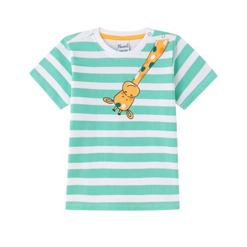 Striped baby boy t-shirt with giraffe