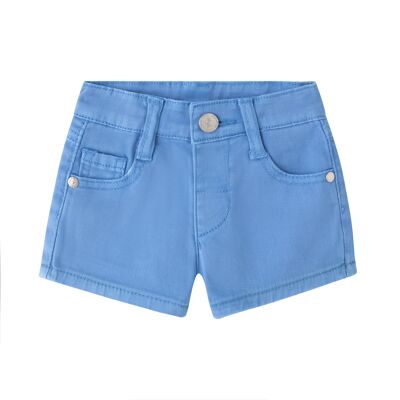 Shorts in denim da neonato di colore azzurro