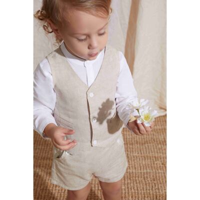 Beige baby vest