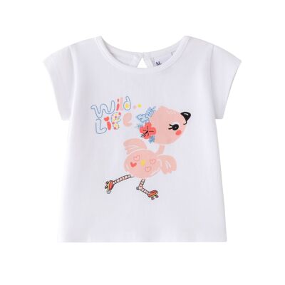 Mädchen-T-Shirt mit Flamingos