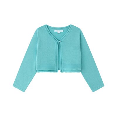 Blue knitted cardigan for girls