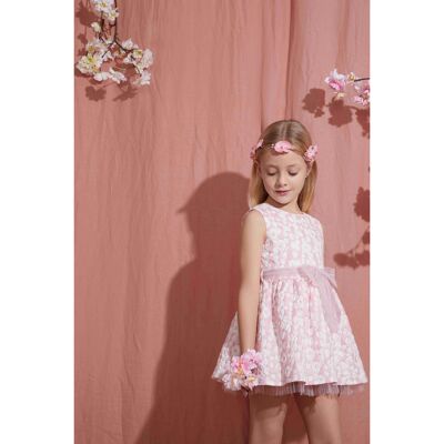 Pink flower dress for junior girl