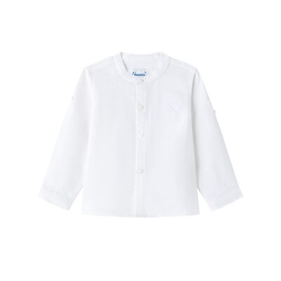 Maglietta bianca per neonato a maniche lunghe