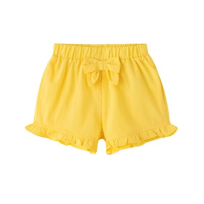 Baby shorts with ruffle and bow
