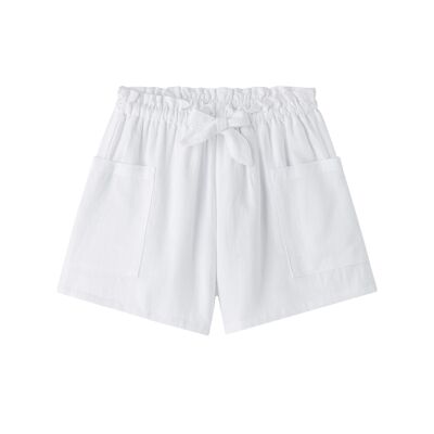 Shorts da bambina con tasche e fiocco