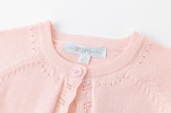 Cardigan tricoté pour bébé fille avec broderie 11