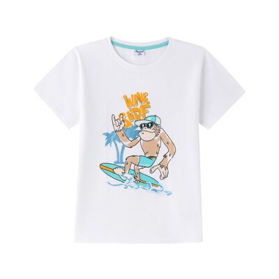T-shirt da bambino con stampa surf