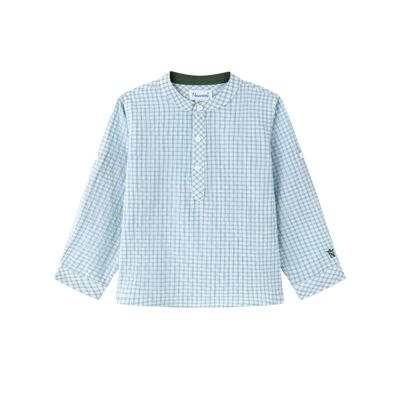 Junior Boy's Blue Checkered Shirt
