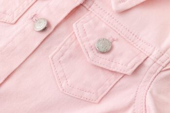 Veste en jean rose fille 4