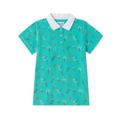 Poloshirt für Jungen mit Palmenprint