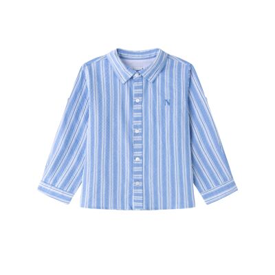 Junior boy's White Striped fabric shirt