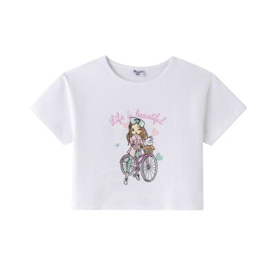 T-shirt junior fille La vie est belle