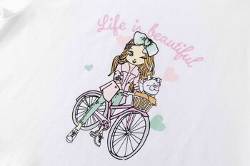 T-shirt junior fille La vie est belle 4