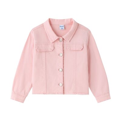 Pink denim jacket for junior girl