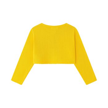 Cardigan tricoté jaune pour fille 2