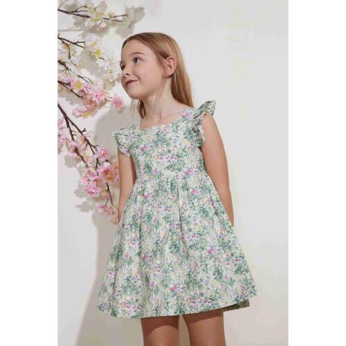 Vestido de flores Verdes para niña