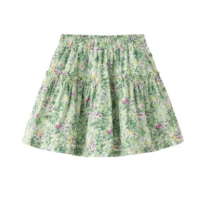 Green flower skirt for girls