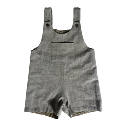 Dan Baby Linen Overalls Beige