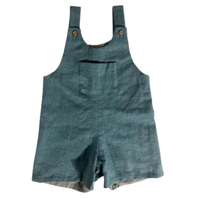 Dan Baby Linen Ocean Overalls