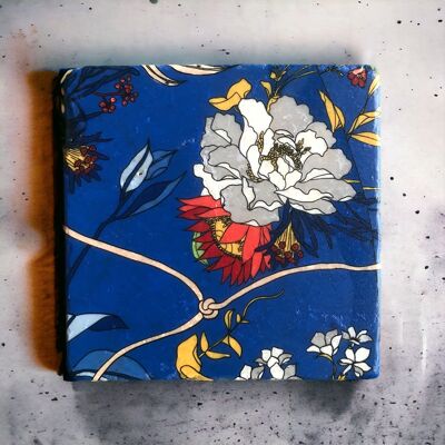 Piastrella edizione speciale Blue Woman Flower 10 cm x 10 cm