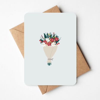 Greeting card Bouquet of flowers