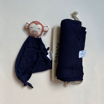 Geburtsbox „Hug“ Seeaffe für Babys Schlaf.