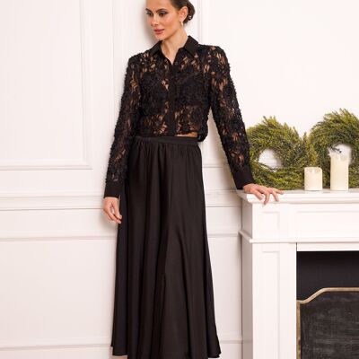 Valentine skirt in plain satin - CK08152-3