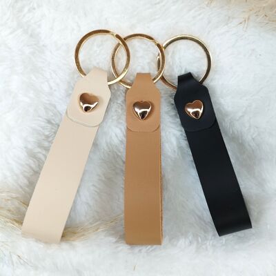 ROMEO leather key ring in 3 colors