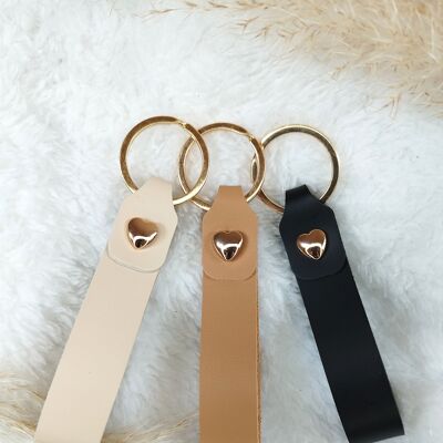 ROMEO leather key ring in 3 colors