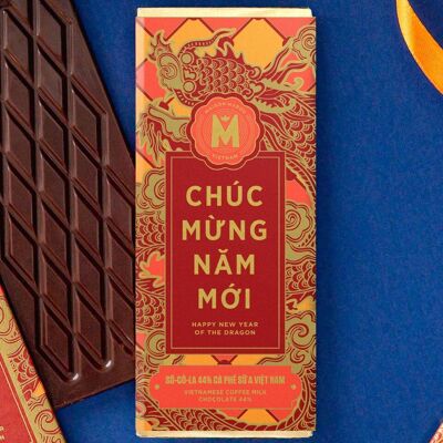 Mini tablette café vietnamien au lait, chocolat 44% 24g – ÉDITION TET