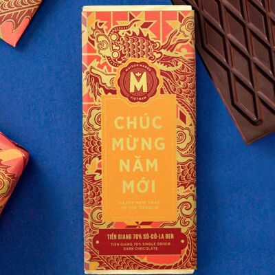 Mini tavoletta di cioccolato Tien Giang 70% GRAND CRU VIETNAM 24g – EDIZIONE TET