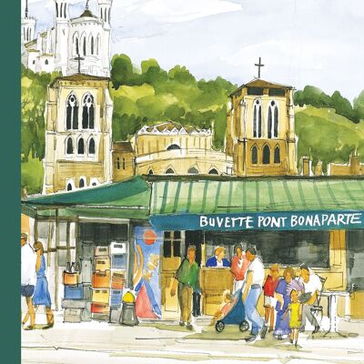 A6-Notizbuch – Lyon Die Buvette du Pont Bonaparte CT02