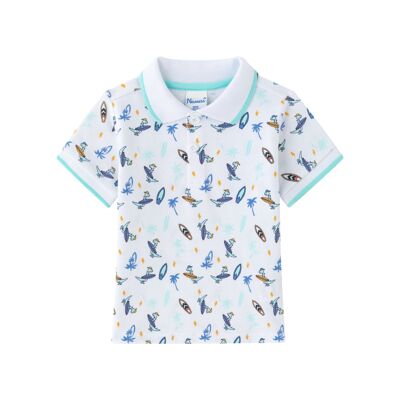 Baby boy's polo shirt White Dino prints