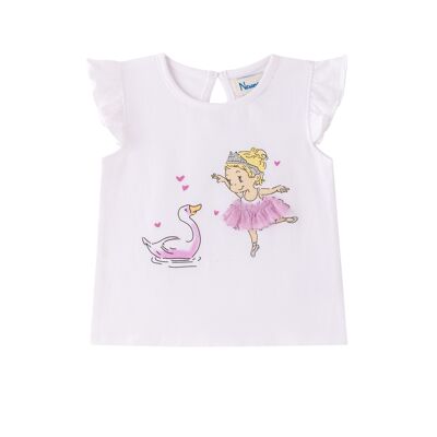 Girl's T-shirt with ballet motif