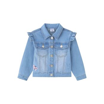 Veste en jean bleue fille 1