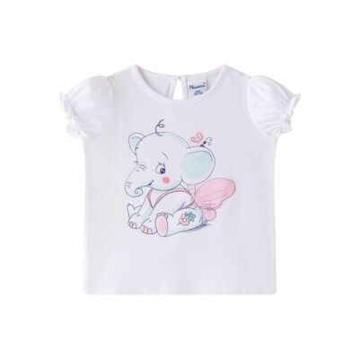 T-shirt da bambina con elefante