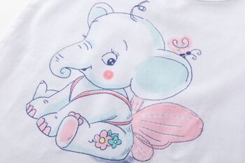 T-shirt fille avec éléphant 6