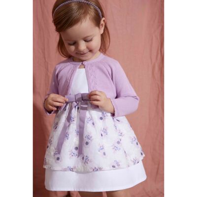 Baby dress with bow and flowers