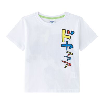 T-shirt junior con lettere giapponesi