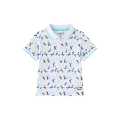 Junior boy's polo shirt Dino print