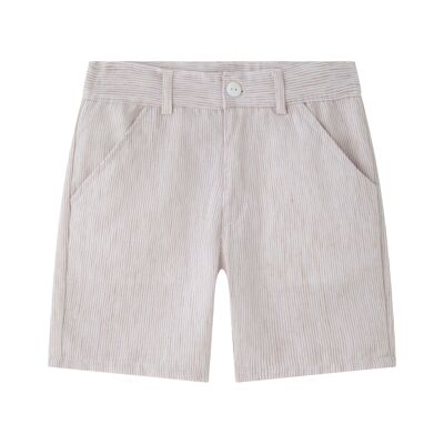 Short striped Bermuda shorts for junior boys