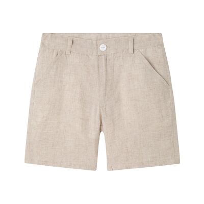 Kurze Bermudashorts in Beige für kleine Jungen