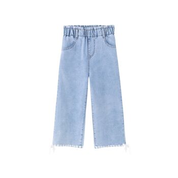 Pantalon long en jean fille 1