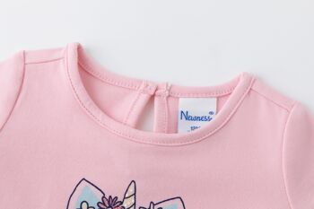 T-shirt pour fille avec licorne en rose 4