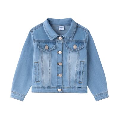 Veste en jean fille avec boutons